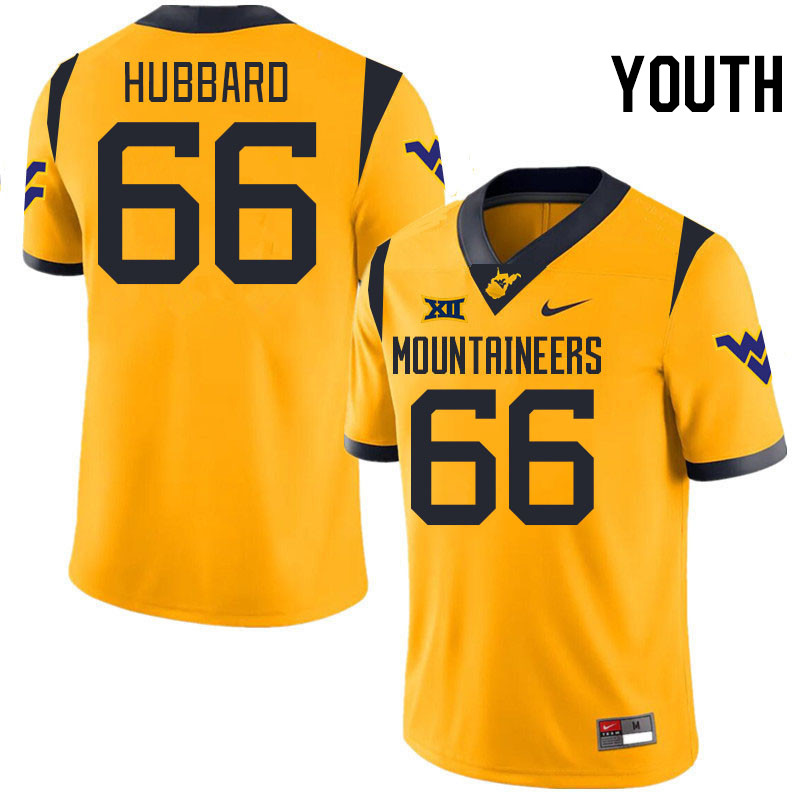 Youth #66 Ja'Quay Hubbard West Virginia Mountaineers College 2024 New Uniforms Football Jerseys Stit